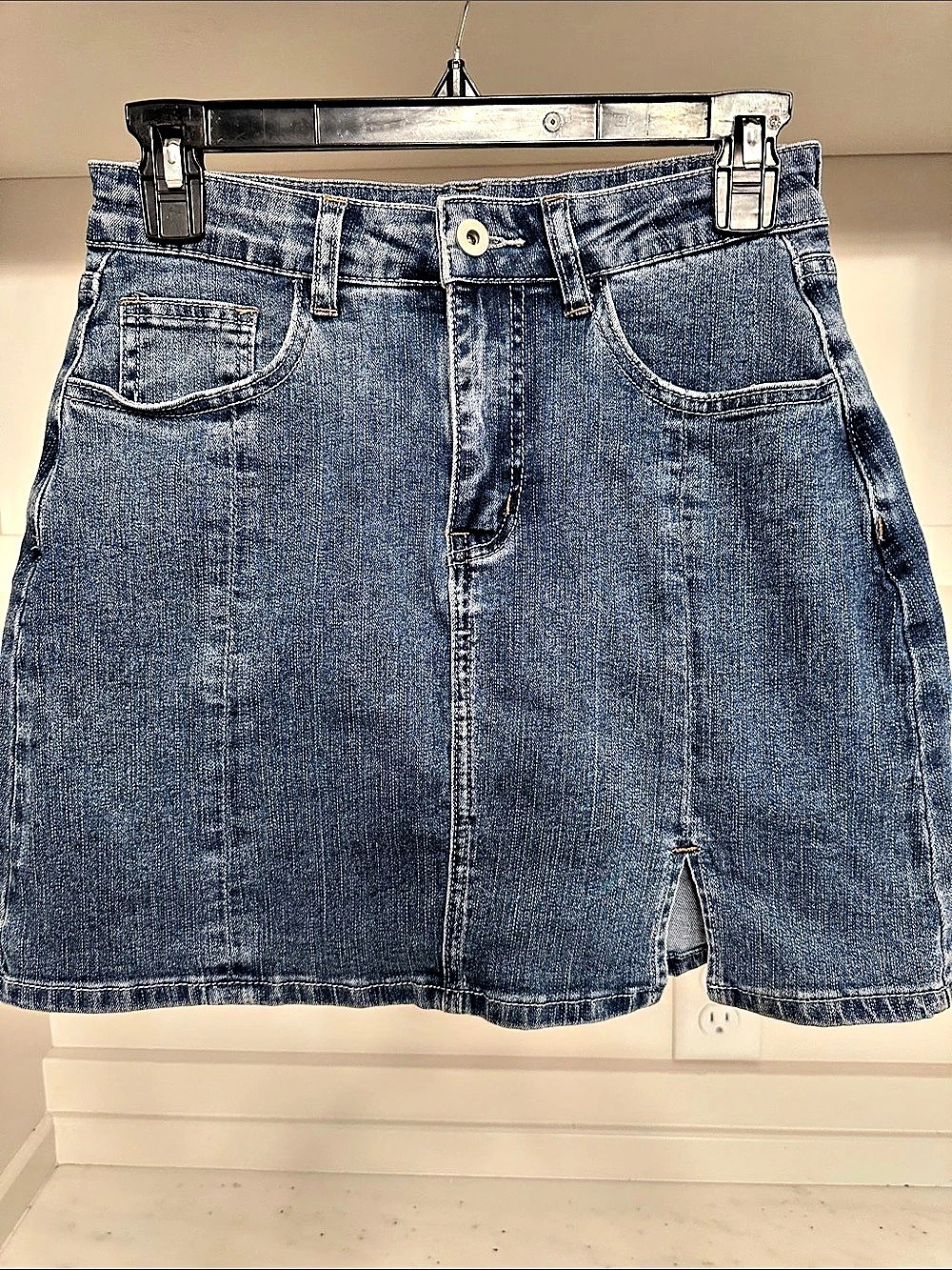 Pink Lily small Denim Mini Skirt. Like new